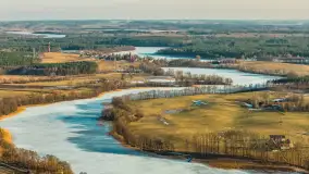 Przedwiośnie nad jeziorami przy wsi Klusy, marzec 2026 r.