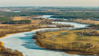 Przedwiośnie nad jeziorami przy wsi Klusy, marzec 2026 r.