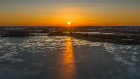 Przedwiośnie o zachodzie słońca nad jeziorem Kruklin, marzec 2026 r. - zdjęcie 2