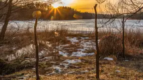 Zachód słońca nad jeziorem Ublik Mały, marzec 2026 r. - zdjęcie 14