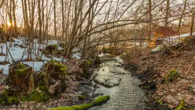 Zachód słońca nad jeziorem Ublik Mały, marzec 2026 r. - zdjęcie 2