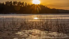 Zachód słońca nad jeziorem Ublik Mały, marzec 2026 r. - zdjęcie 24