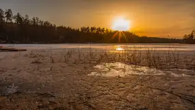 Zachód słońca nad jeziorem Ublik Mały, marzec 2026 r. - zdjęcie 7