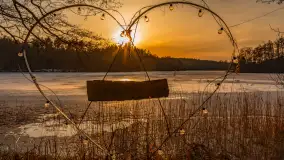 Zachód słońca nad jeziorem Ublik Mały, marzec 2026 r. - zdjęcie 13