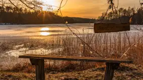 Zachód słońca nad jeziorem Ublik Mały, marzec 2026 r. - zdjęcie 15