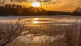 Zachód słońca nad jeziorem Ublik Mały, marzec 2026 r. - zdjęcie 10