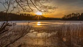 Zachód słońca nad jeziorem Ublik Mały, marzec 2026 r. - zdjęcie 17