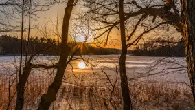 Zachód słońca nad jeziorem Ublik Mały, marzec 2026 r. - zdjęcie 8