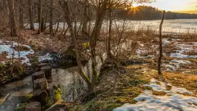 Zachód słońca nad jeziorem Ublik Mały, marzec 2026 r. - zdjęcie 4