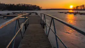 Marcowy zachód słońca w Zatoce Tracz, jezioro Kisajno - zdjęcie 34
