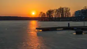 Marcowy zachód słońca w Zatoce Tracz, jezioro Kisajno - zdjęcie 31