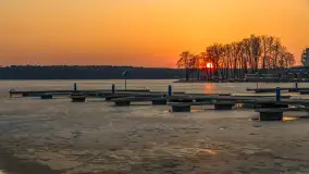 Marcowy zachód słońca w Zatoce Tracz, jezioro Kisajno - zdjęcie 17