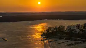 Marcowy zachód słońca w Zatoce Tracz, jezioro Kisajno - zdjęcie 12