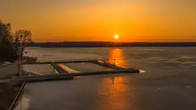 Marcowy zachód słońca w Zatoce Tracz, jezioro Kisajno - zdjęcie 8