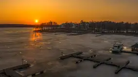 Marcowy zachód słońca w Zatoce Tracz, jezioro Kisajno - zdjęcie 7