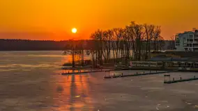 Marcowy zachód słońca w Zatoce Tracz, jezioro Kisajno - zdjęcie 3