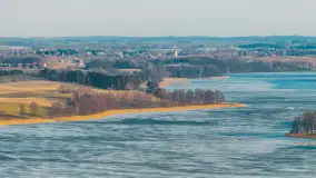 Jeziora Niegocin, Niałk Duży i Mały oraz Wojnowo u progu wiosny, z lotu ptaka - zdjęcie 31