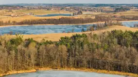 Jeziora Niegocin, Niałk Duży i Mały oraz Wojnowo u progu wiosny, z lotu ptaka - zdjęcie 22