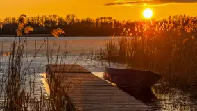Zachód słońca nad jeziorem Stręgiel, marzec 2026 r. - zdjęcie 19