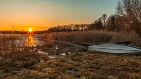 Zachód słońca nad jeziorem Stręgiel, marzec 2026 r. - zdjęcie 20