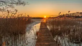 Zachód słońca nad jeziorem Stręgiel, marzec 2026 r. - zdjęcie 29