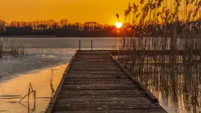 Zachód słońca nad jeziorem Stręgiel, marzec 2026 r. - zdjęcie 14