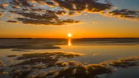 Zachód słońca nad Darginem z lotu ptaka, wiosna 2026 r.