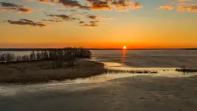 Zachód słońca nad Darginem z lotu ptaka, wiosna 2026 r. - zdjęcie 30