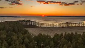 Zachód słońca nad Darginem z lotu ptaka, wiosna 2026 r. - zdjęcie 8