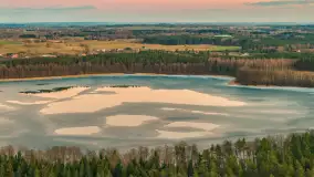 Zachód słońca nad Darginem z lotu ptaka, wiosna 2026 r. - zdjęcie 22