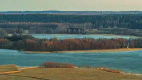 Zachód słońca nad wsią i jeziorem Stręgiel, marzec 2026 r. - zdjęcie 15