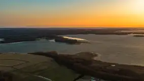 Zachód słońca nad wsią i jeziorem Stręgiel, marzec 2026 r. - zdjęcie 6