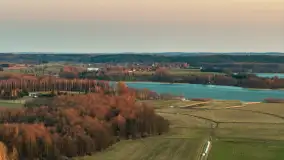 Zachód słońca nad wsią i jeziorem Stręgiel, marzec 2026 r. - zdjęcie 8