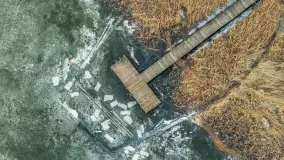 Zachód słońca nad wsią i jeziorem Stręgiel, marzec 2026 r. - zdjęcie 5