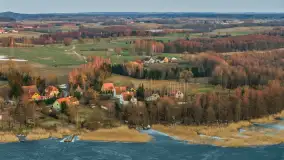 Zachód słońca nad wsią i jeziorem Stręgiel, marzec 2026 r. - zdjęcie 38