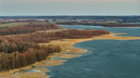 Zachód słońca nad wsią i jeziorem Stręgiel, marzec 2026 r. - zdjęcie 29