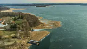 Zachód słońca nad wsią i jeziorem Stręgiel, marzec 2026 r. - zdjęcie 34