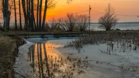 Przedwiośnie i zachód słońca nad Niegocinem, Bystry, marzec 2026 r. - zdjęcie 1