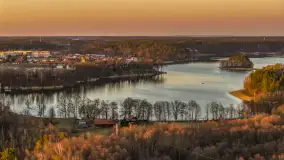 Zachód słońca nad jeziorem Nidzkie, Ruciane-Nida i Pod Dębem, kwiecień 2026 r. - zdjęcie 13