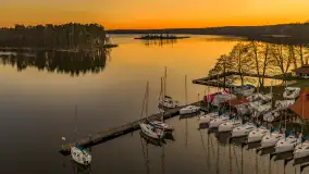 Zachód słońca nad jeziorem Nidzkie, Ruciane-Nida i Pod Dębem, kwiecień 2026 r. - zdjęcie 26