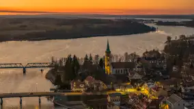 Końcówka dnia w Mikołajkach z drona, kwiecień 2026 r. - zdjęcie 26