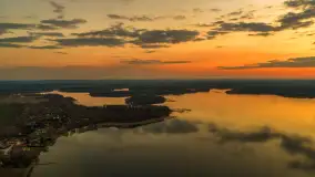 Zachód słońca nad jeziorem Kisajno, Pierkunowo, kwiecień 2026 r. - zdjęcie 11