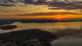 Zachód słońca nad jeziorem Kisajno, Pierkunowo, kwiecień 2026 r. - zdjęcie 29