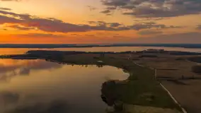 Zachód słońca nad jeziorem Kisajno, Pierkunowo, kwiecień 2026 r. - zdjęcie 25