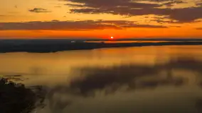 Zachód słońca nad jeziorem Kisajno, Pierkunowo, kwiecień 2026 r. - zdjęcie 13