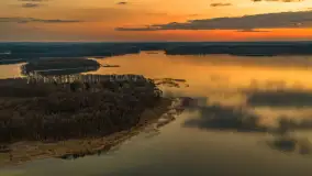 Zachód słońca nad jeziorem Kisajno, Pierkunowo, kwiecień 2026 r. - zdjęcie 16