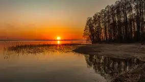 Zachód słońca nad jeziorem Dargin, kwiecień 2026 r. - zdjęcie 5