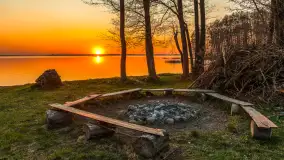 Zachód słońca nad jeziorem Dargin, kwiecień 2026 r. - zdjęcie 2