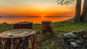 Zachód słońca nad jeziorem Dargin, kwiecień 2026 r. - zdjęcie 8