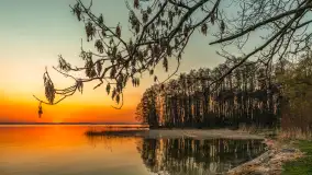 Zachód słońca nad jeziorem Dargin, kwiecień 2026 r. - zdjęcie 21